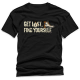 WildVero™ "Get Lost Find Yourself" T-Shirt | Hiking Compass & Boot Graphic Tee