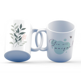 You Are Unique Mug – 11oz Sublimation Ceramic Mug, Inspirational Botanical Coffee Cup