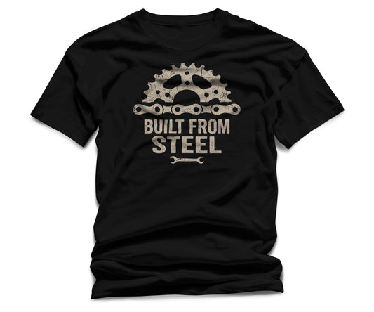 Built From Steel Graphic Tee | Cycling Gear Chain T-Shirt