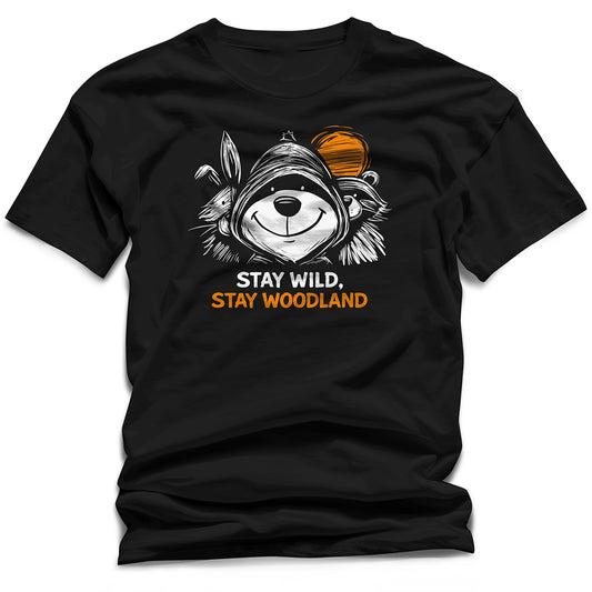 WildVero "Stay Wild, Stay Woodland" T-Shirt – Cute Forest Animals