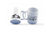 Dream Meow Cat Mug 11oz – Sleeping Kittens Coffee Cup with Minimalist Design & Paw Print Typography