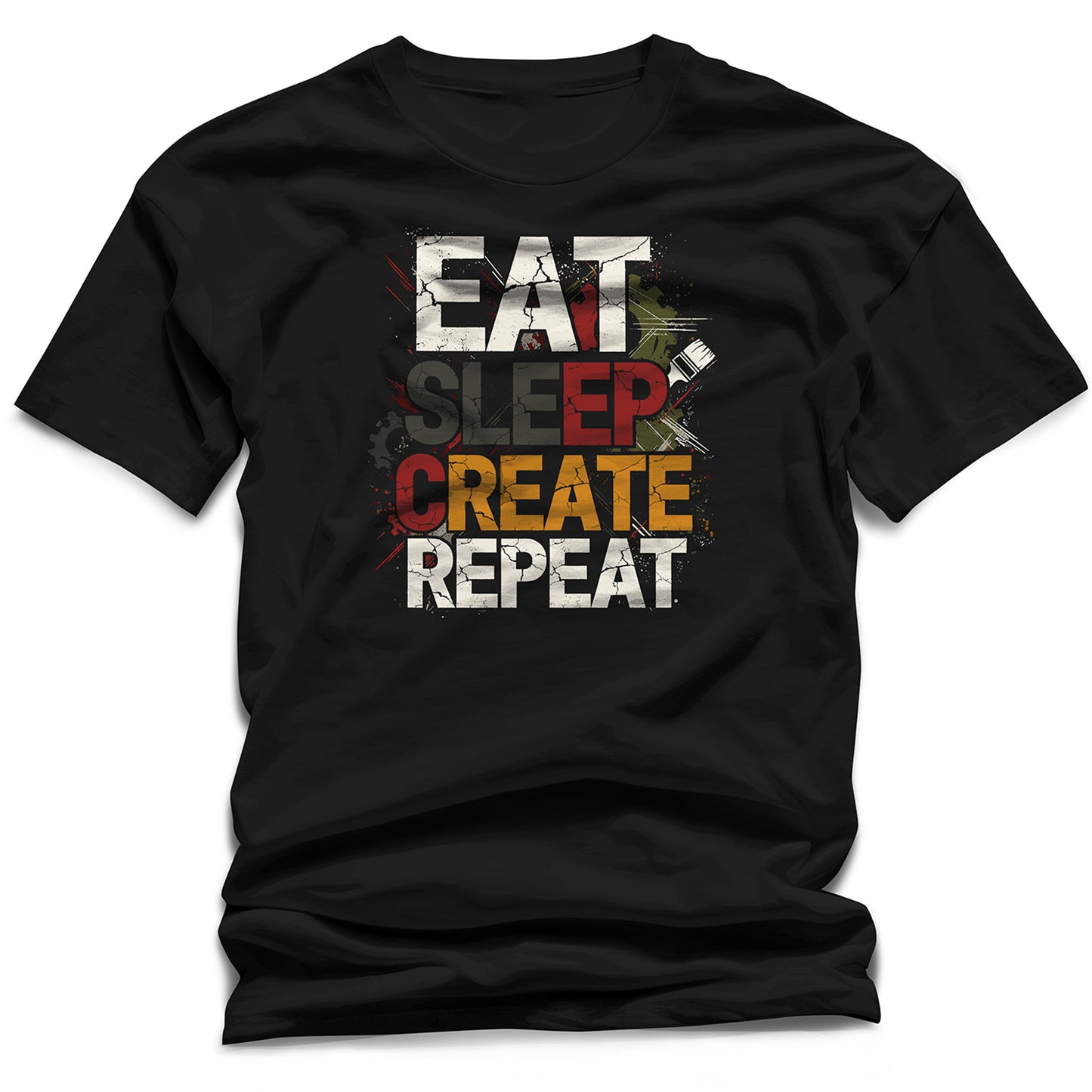WildVero "Eat Sleep Create Repeat" T-Shirt – Artist & Maker Graphic Tee