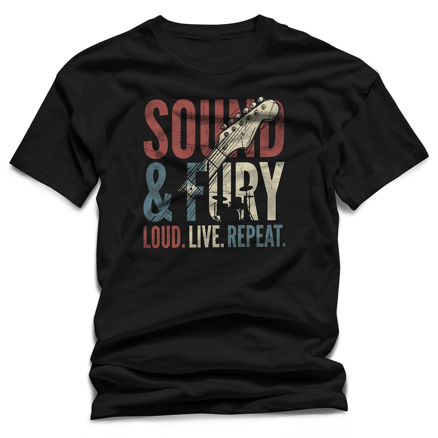 WildVero™ "Sound & Fury" T-Shirt | Vintage Rock Guitar & Live Music Tee