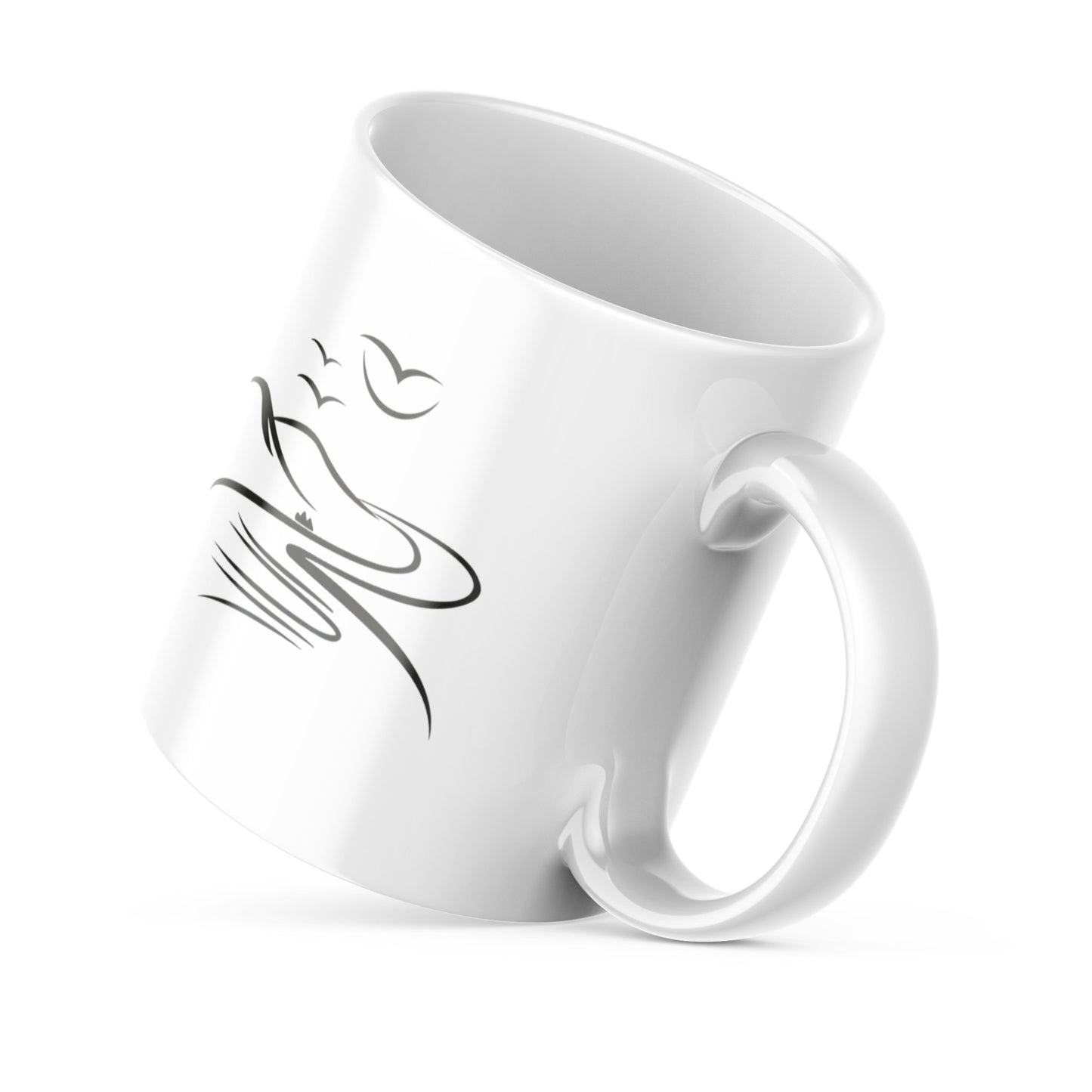Good Morning Landscape Mug 11oz – Minimalist Ceramic Coffee Mug, Nature Inspired Sublimation Cup
