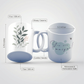 You Are Unique Mug – 11oz Sublimation Ceramic Mug, Inspirational Botanical Coffee Cup