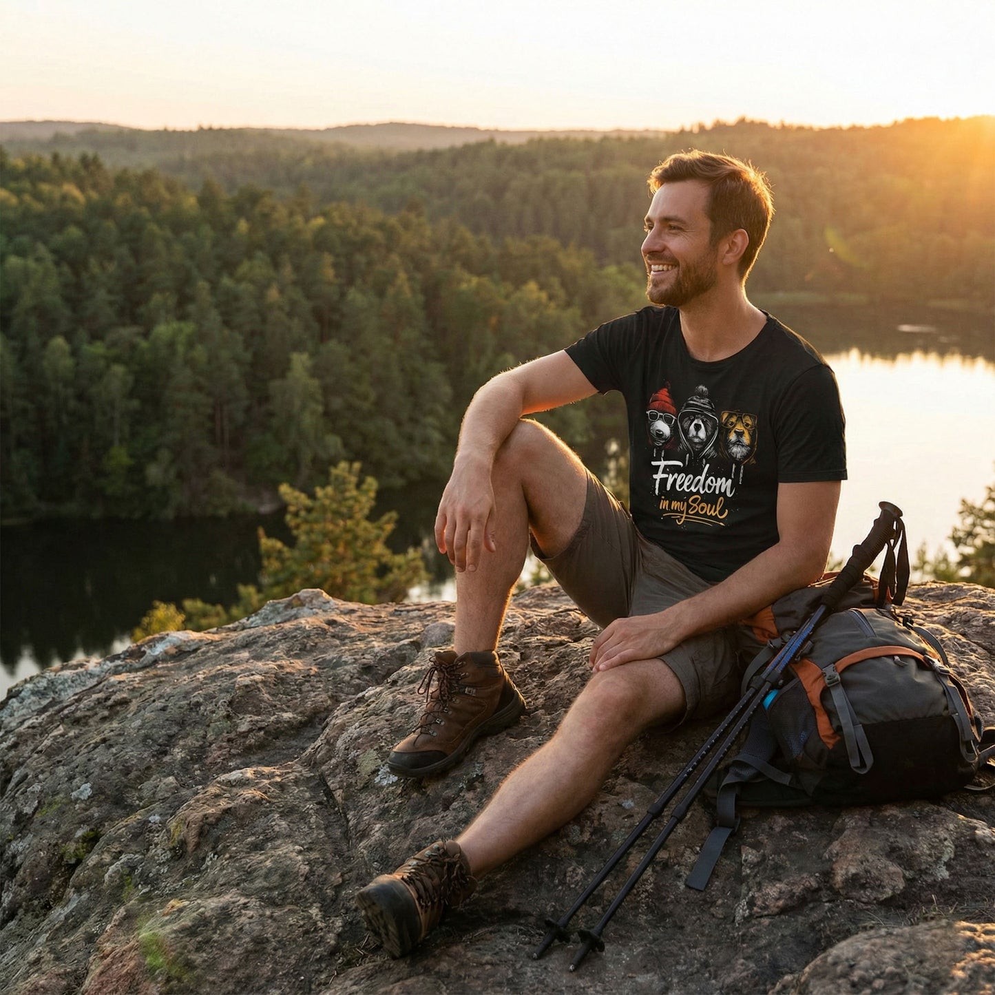 "Freedom in my Soul" – Urban Animal Crew Graphic T-Shirt