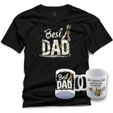 Best Dad Gift Set – Black T-Shirt and 11oz Mug, DTF Tee + Sublimation Mug