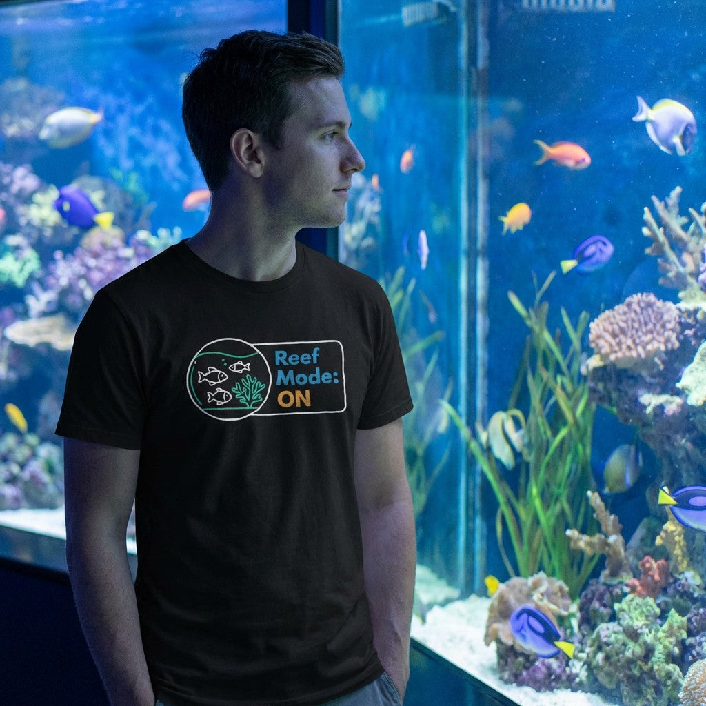 Reef Mode On T-Shirt – Men’s Black Aquarium Hobby Graphic Tee | WildVero