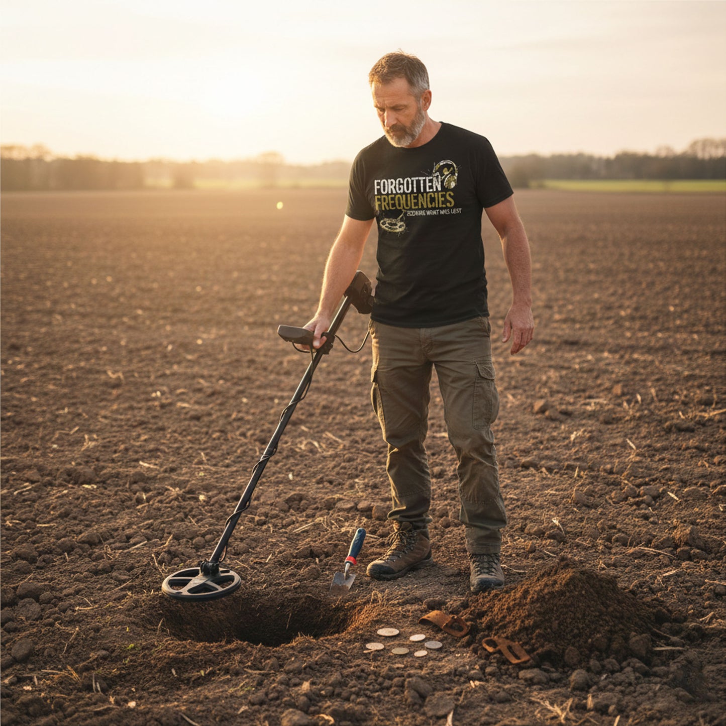 "Forgotten Frequencies" – Professional Metal Detecting & Relic Hunter T-Shirt
