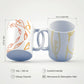 Abstract Botanical Mug – 11oz Sublimation Ceramic Mug, Minimal Leaf Coffee Cup