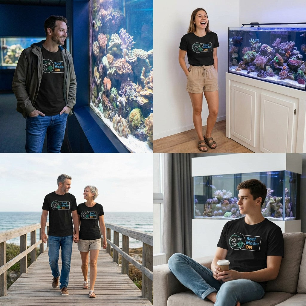 Reef Mode On T-Shirt – Men’s Black Aquarium Hobby Graphic Tee | WildVero