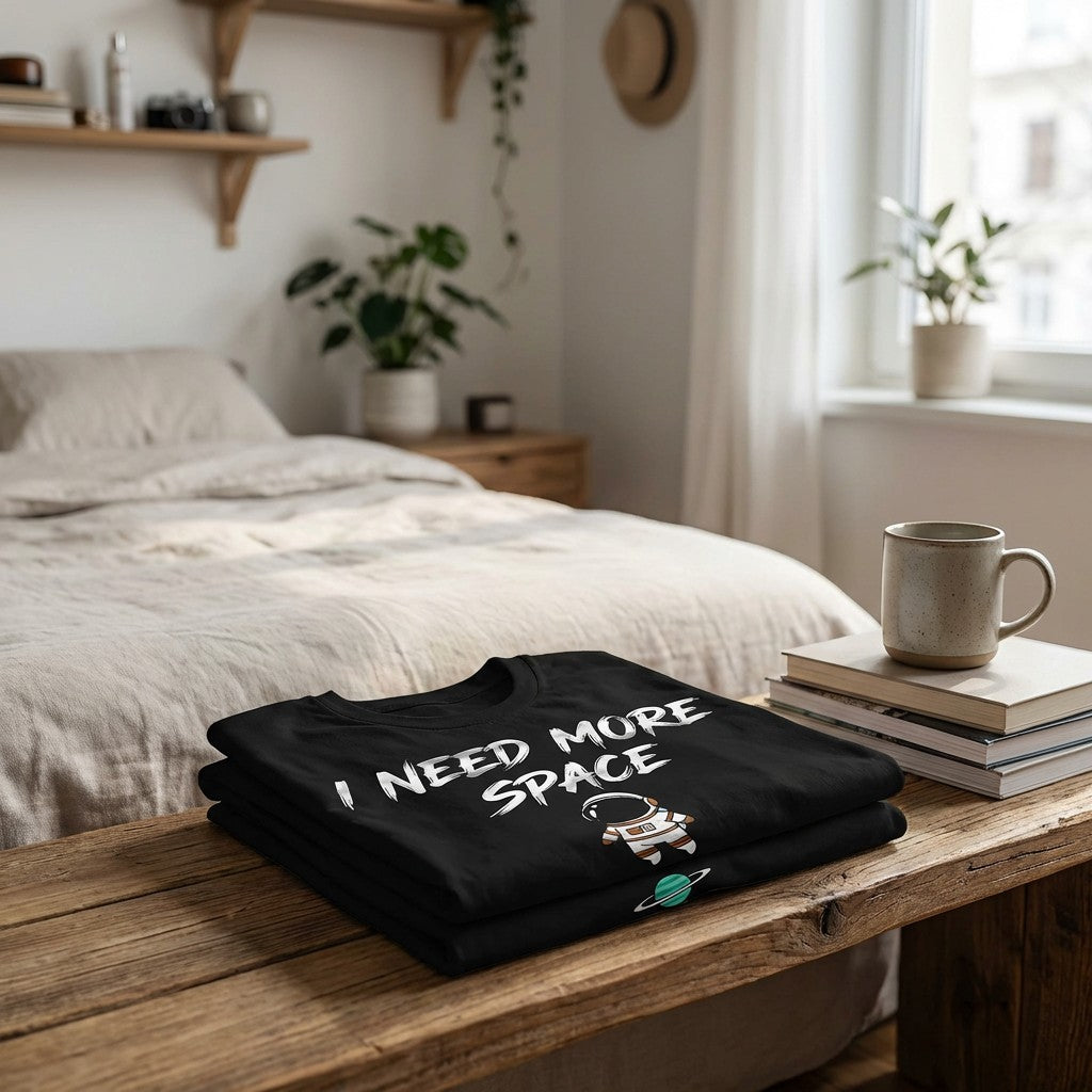 "I Need More Space" Astronaut T-Shirt – Funny Introvert & Sci-Fi Graphic Tee
