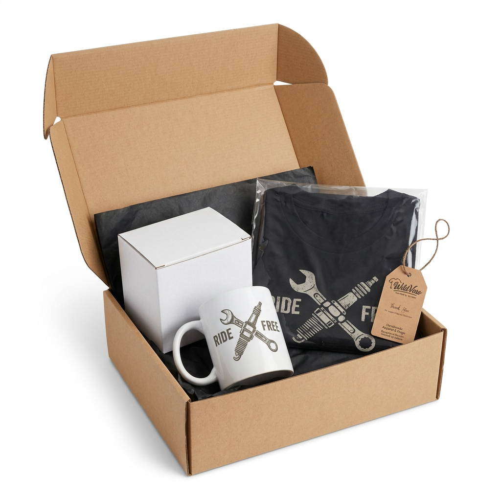 Ride Free Gift Set – Black T-Shirt and 11oz Mug, DTF Tee + Sublimation Mug