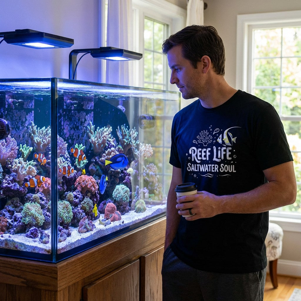 "Reef Life: Saltwater Soul" T-Shirt – Coral Reef Aquarium & Scuba Diving Graphic Tee