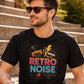 "Retro Noise" 80s Cassette Tape Graphic T-Shirt – Vintage Synthwave Music Tee