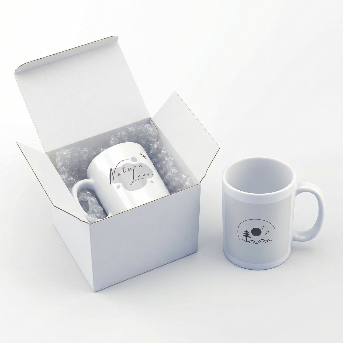 Nature Lover Mug – 11oz Sublimation Ceramic Mug, Minimal Nature Coffee Cup