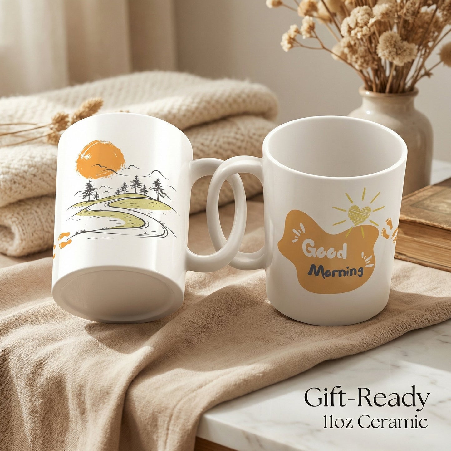 Good Morning Nature Mug – 11oz Sublimation Ceramic Mug, Scenic Coffee Cup