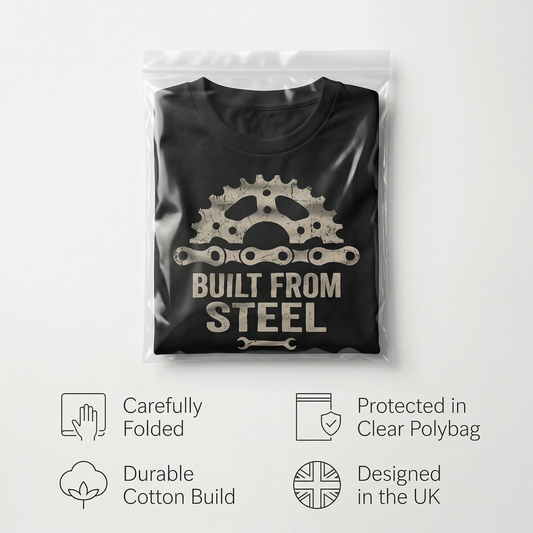 Built From Steel Graphic Tee | Cycling Gear Chain T-Shirt