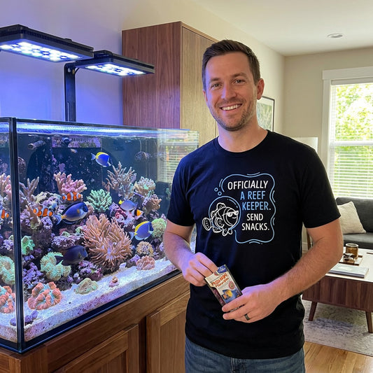 Officially A Reef Keeper Send Snacks T-Shirt – Men’s Black Aquarium Funny Tee | WildVero