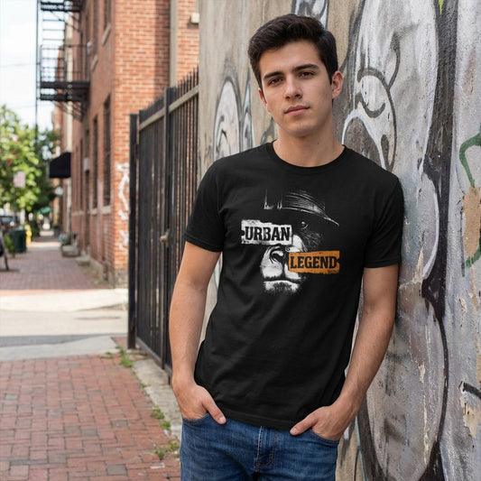 Urban Legend Gorilla T-Shirt – Men’s Black Streetwear Graphic Tee | WildVero