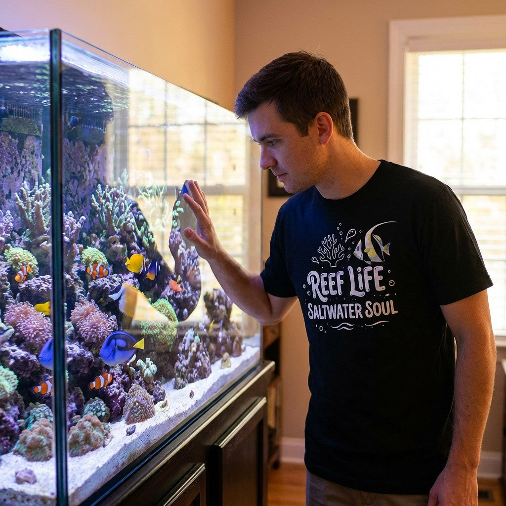 "Reef Life: Saltwater Soul" T-Shirt – Coral Reef Aquarium & Scuba Diving Graphic Tee
