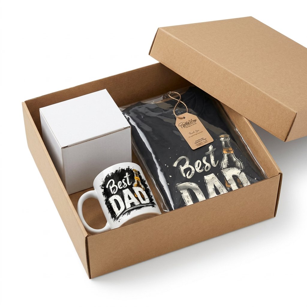 Best Dad Gift Set – Black T-Shirt and 11oz Mug, DTF Tee + Sublimation Mug