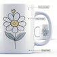Your Smile Brightens the Day Mug 11oz – Cute Daisy Ceramic Coffee Mug, Sublimation Gift Cup