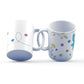 Floral Bird Mug – 11oz Sublimation Ceramic Mug, Cute Nature Coffee Cup
