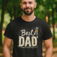 Black Best Dad t-shirt with grunge typography and beer bottle Father's Day gift design