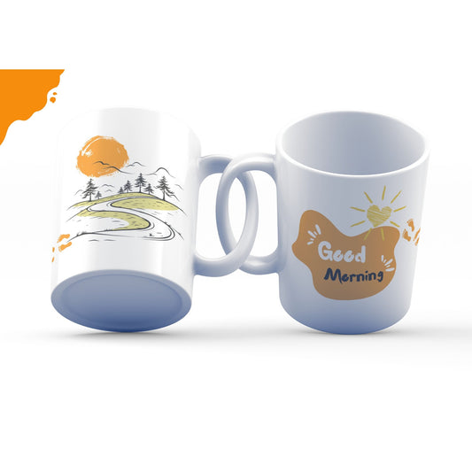 Good Morning Nature Mug – 11oz Sublimation Ceramic Mug, Scenic Coffee Cup