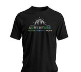 Adventure Escape Explore Enjoy Black T-Shirt – Men’s Outdoor Mountain Graphic Tee