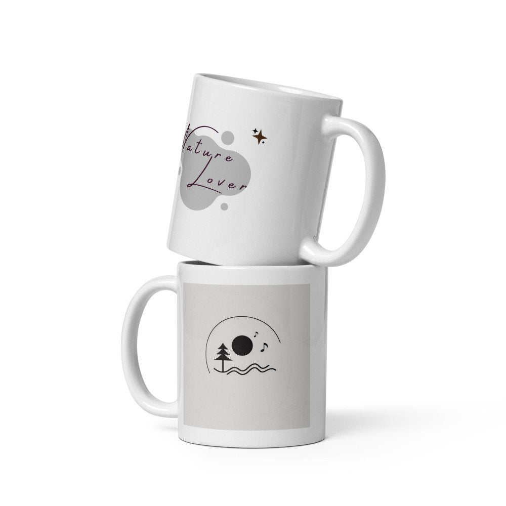 Nature Lover Mug – 11oz Sublimation Ceramic Mug, Minimal Nature Coffee Cup