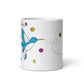 Floral Bird Mug – 11oz Sublimation Ceramic Mug, Cute Nature Coffee Cup
