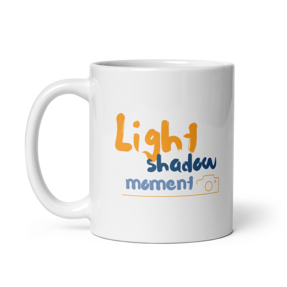 Light Shadow Moment Mug – 11oz Sublimation Ceramic Mug, Camera Lover Coffee Cup