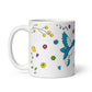 Floral Bird Mug – 11oz Sublimation Ceramic Mug, Cute Nature Coffee Cup