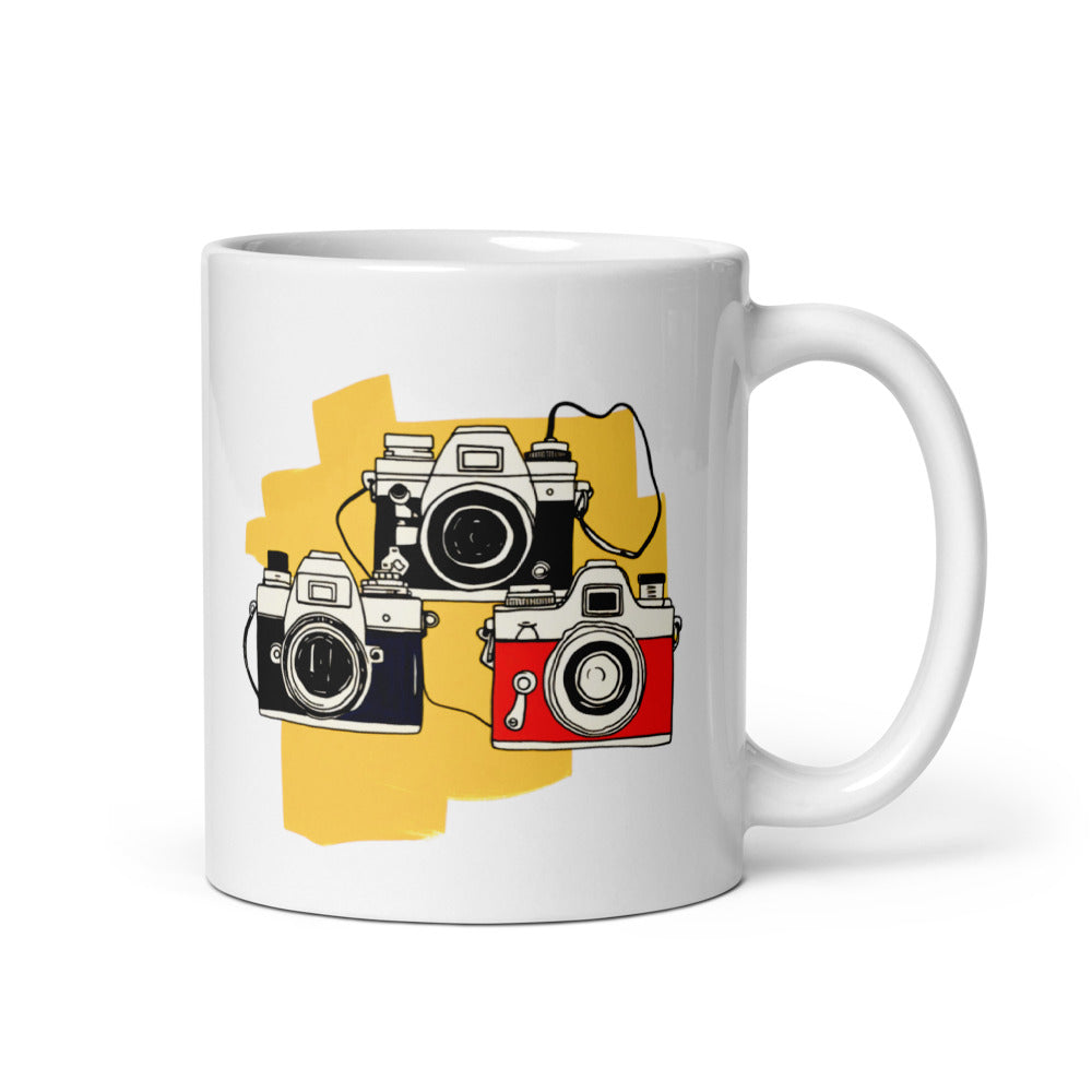 Light Shadow Moment Mug – 11oz Sublimation Ceramic Mug, Camera Lover Coffee Cup
