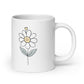 Your Smile Brightens the Day Mug 11oz – Cute Daisy Ceramic Coffee Mug, Sublimation Gift Cup